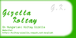 gizella koltay business card